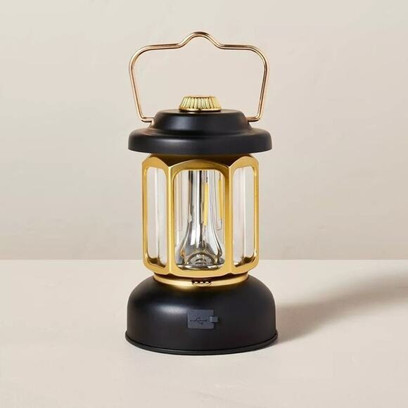LED Lantern Black Gold - Hearth & Hand Magnolia, Target Fall 2023 - Picture 4 of 11